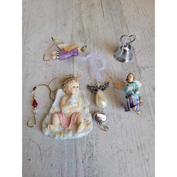 Variety angel cherub bell heart kitten ornament Xmas - Picture 5 of 8